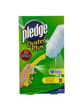 Pledge Duster Plus With Allergen Trappers Multi-Surface Spray & 2 Bonus Refills